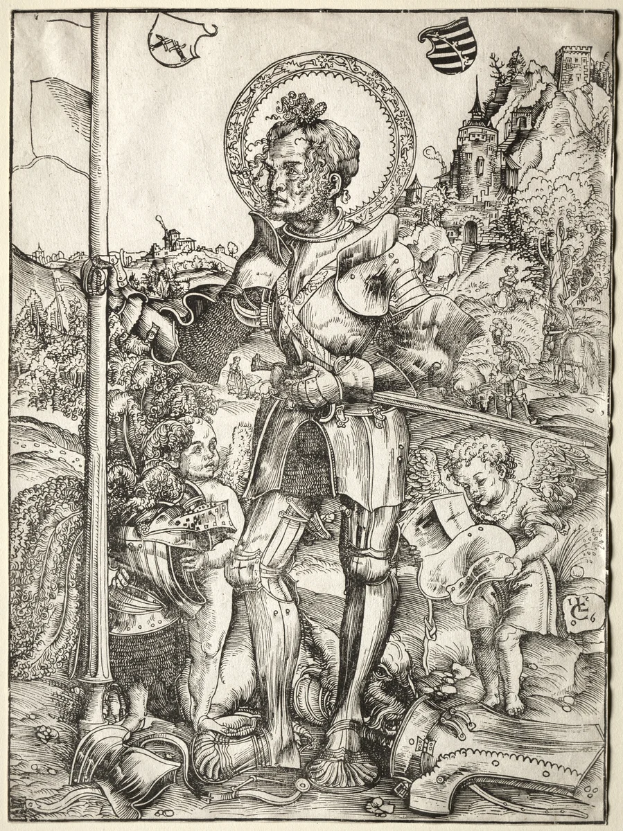 Saint George Standing by Lucas Cranach, print, 1506