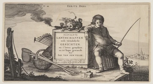 Title page, from Landscapes (Playsante Lantschappen) by Claes Jansz. Visscher II, print, 1641