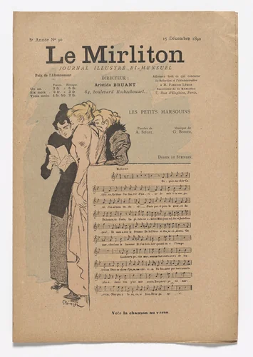 Le Mirliton, no. 90 by Théophile-Alexandre Steinlen, periodical, 1892