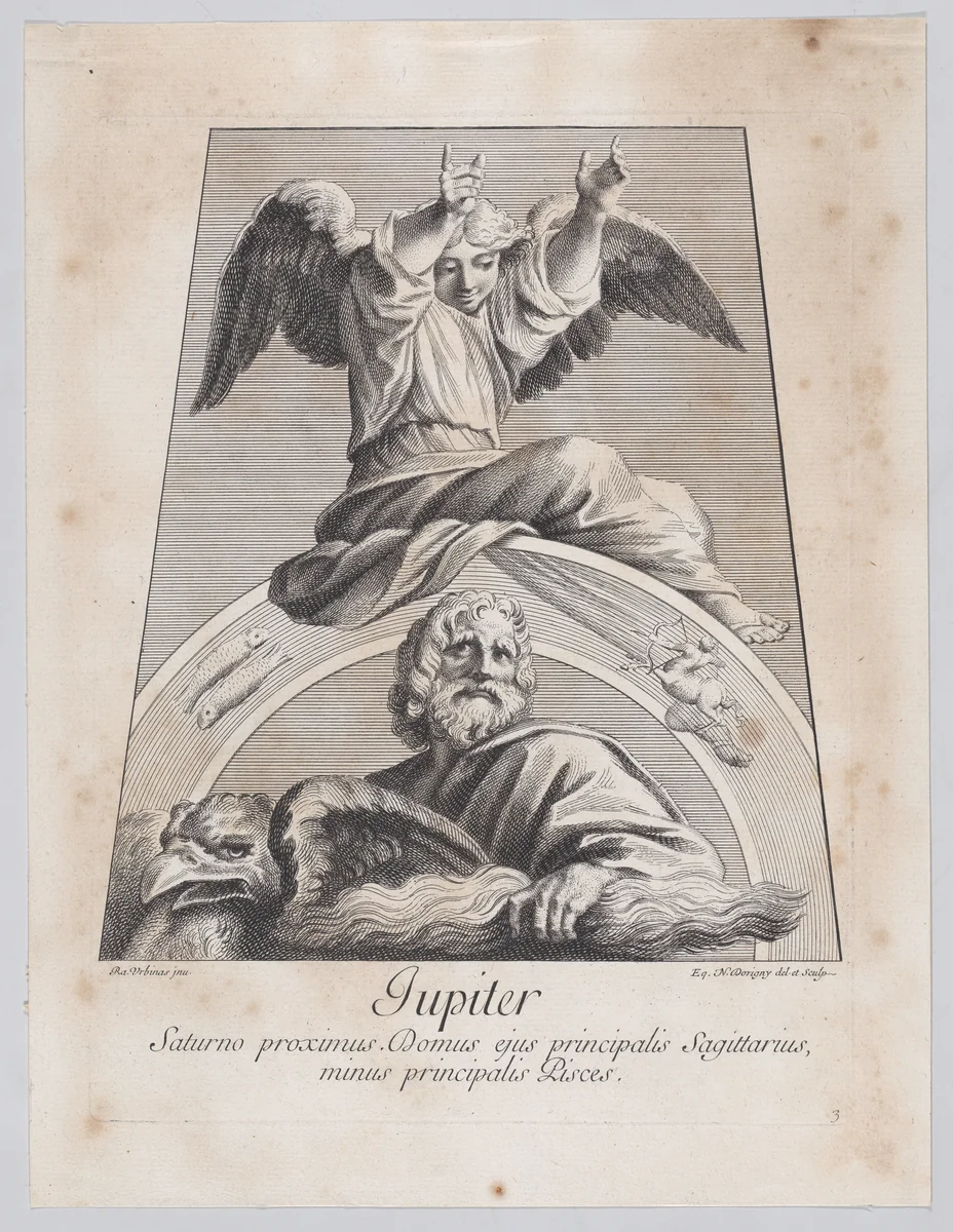 Jupiter by Nicolas Dorigny, print, 1695