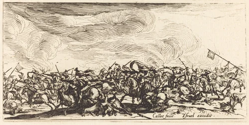 The Cavalry Combat with Swords by Jacques Callot, print, 1632-1634