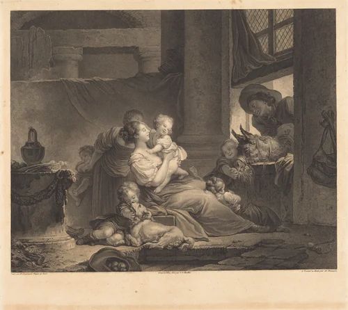 La famille du fermier by Antoine Louis Romanet
Clément-Pierre Marillier
Jean Honoré Fragonard, print, 1791