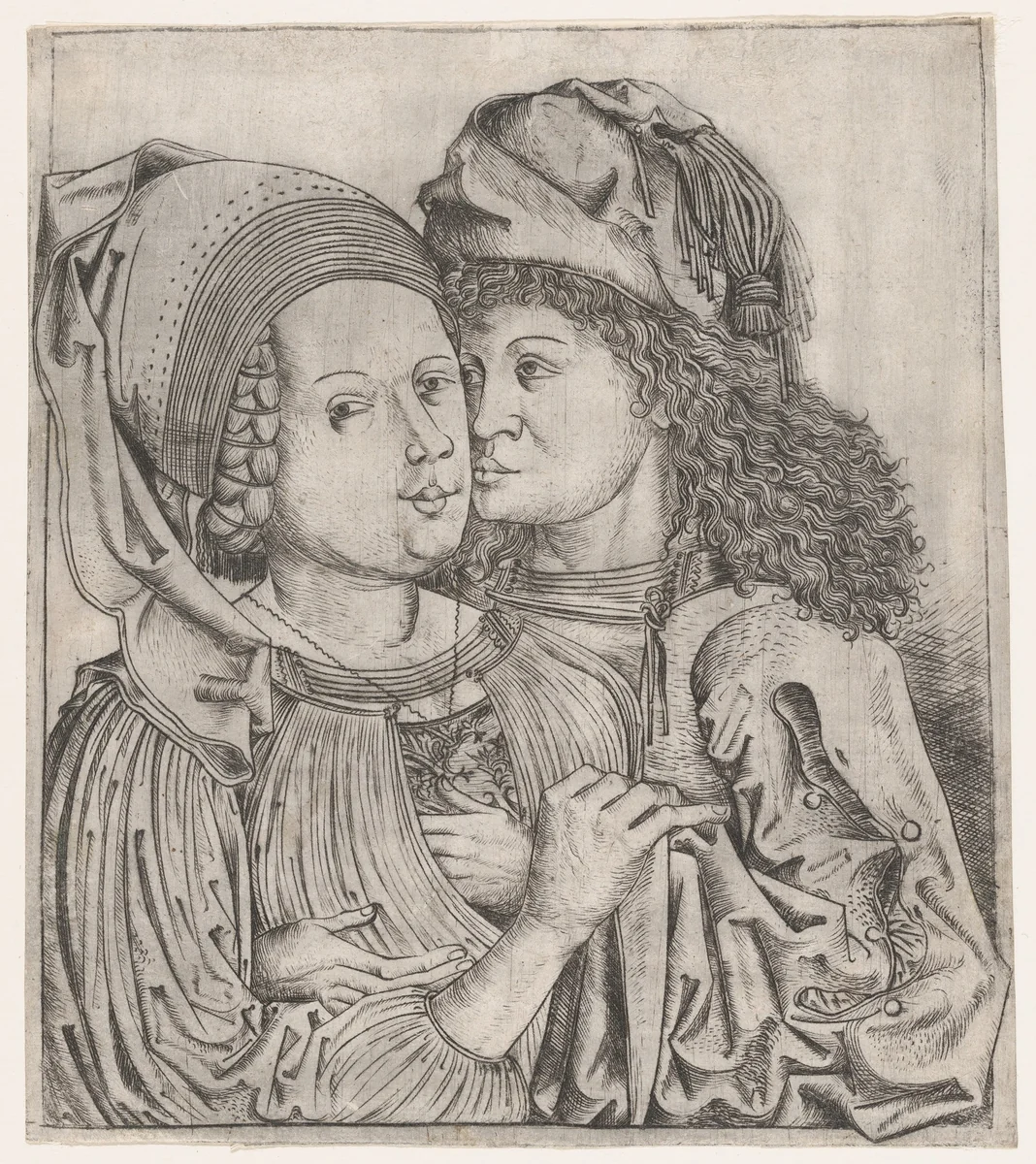 The Lovers by Master bxg, print, 1465-1490