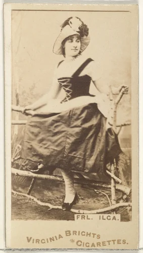 Fräulein Ilga, from the Actors and Actresses series (N45, Type 1) for Virginia Brights Cigarettes by Allen & Ginter, photograph, 1885-1891