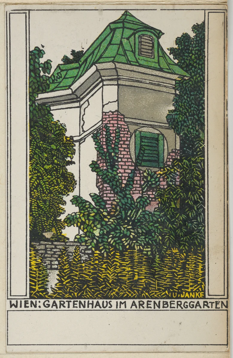 Vienna: Garden House in the Arenberg Garden by Urban Janke, print, 1910