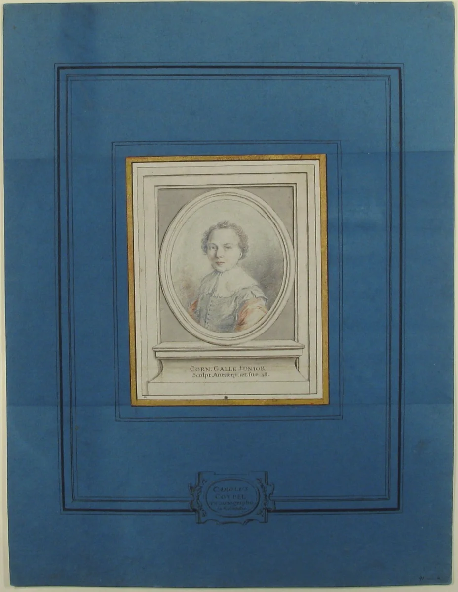 Portrait of Cornelius Galle, Jr. by Charles-Antoine Coypel, drawing, 1705-1752