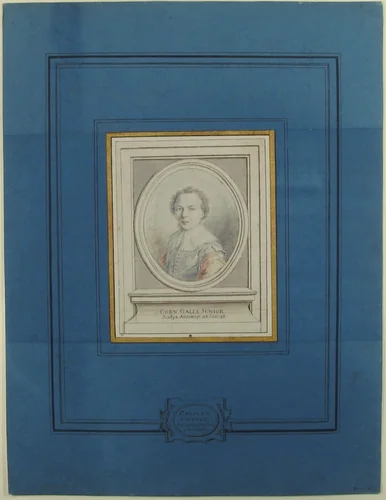 Portrait of Cornelius Galle, Jr. by Charles-Antoine Coypel, drawing, 1705-1752