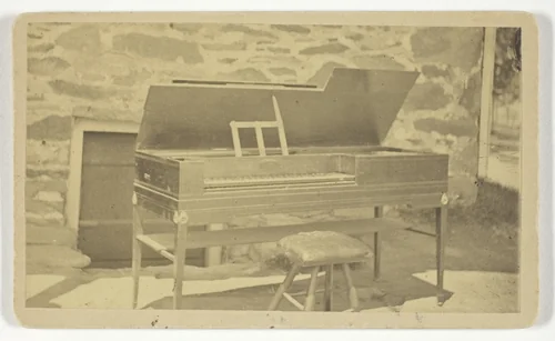 Piano at Washington's Headquarters (Newburgh, NY) by Remillard, photograph, 1840-1900