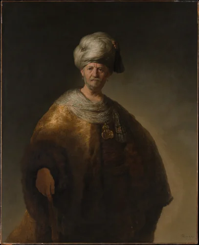 Man in a Turban by Rembrandt van Rijn, painting, 1632