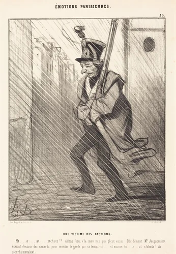 Emotions Parisiennes: Une Victime des Factions by Honoré Daumier, print, 1842