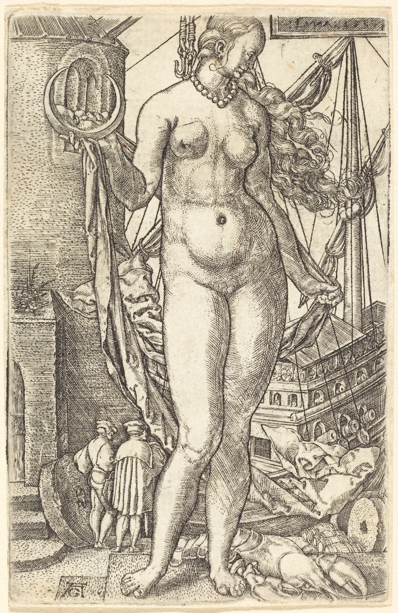 Luna by Heinrich Aldegrever, print, 1533