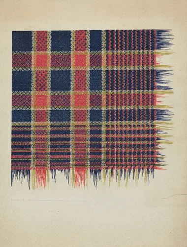 Handwoven Coverlet by Dorothy Lacey, index of american design, 1936