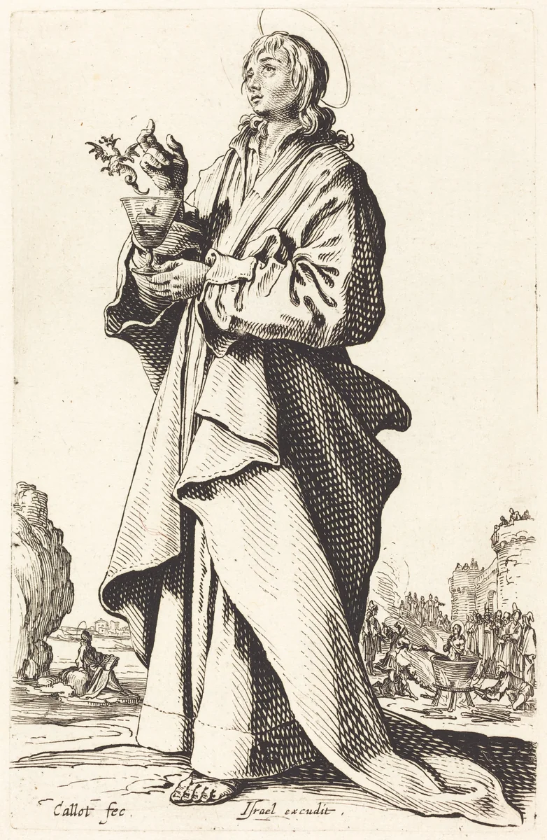 Saint John the Evangelist by Jacques Callot, print, 1631