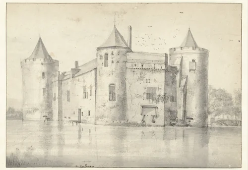 View of Abcoude, Seen from the East by Roelant Roghman, drawing, 1646-1647