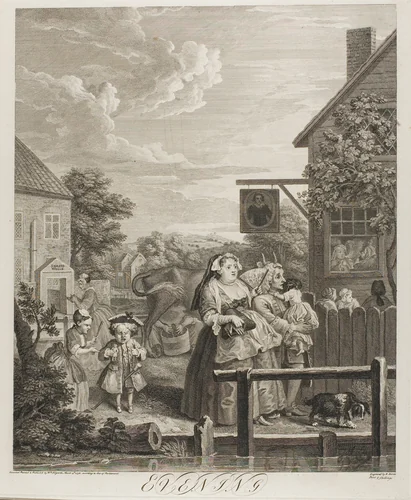 Evening, plate three from The Four Times of the Day by Bernard Baron, print, 1738