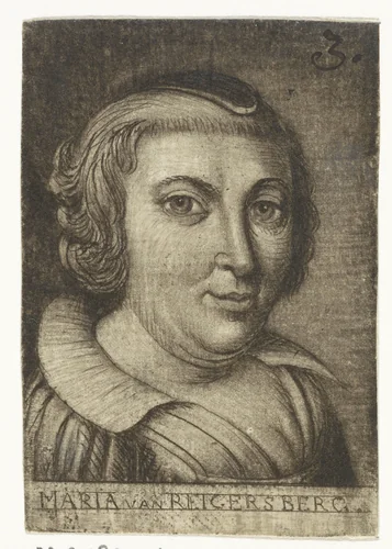 Portret van Maria van Reigersberch (1589-1653) by Rienk Jelgerhuis, print, 1739-1806