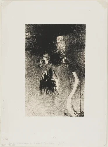 Frontispiece for Iwan Gilkin's Damnation de l'artiste by Odilon Redon, print, 1889