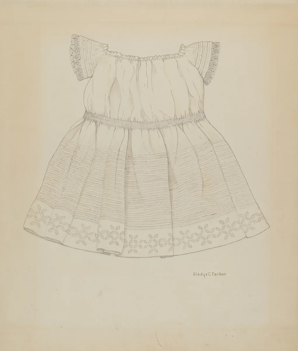Child's Dress by Gladys C. Parker, index of american design, 1937