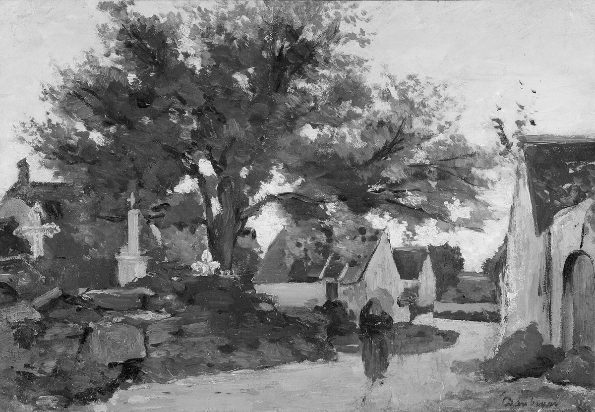Village in Brittany by Charles-François Daubigny, painting, 1844