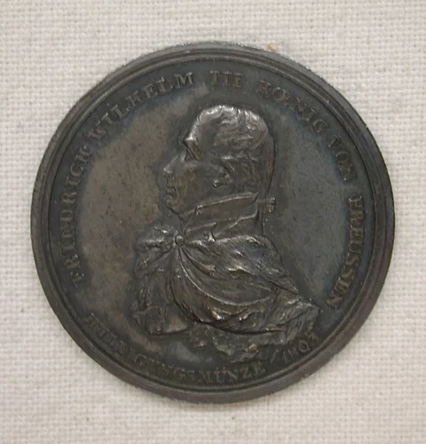 The Annexation of Erfurth to Prussia, 1803 by Daniel Friedrich Loos, metalwork, 1803