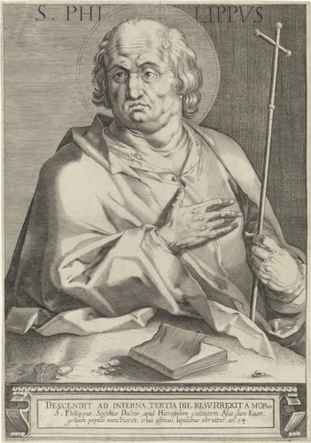 Apostel Filippus by Egbert van Panderen, print, 1590-1637