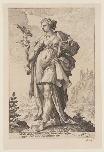 Faith, from The Virtues by Jacob Matham, print, 1593