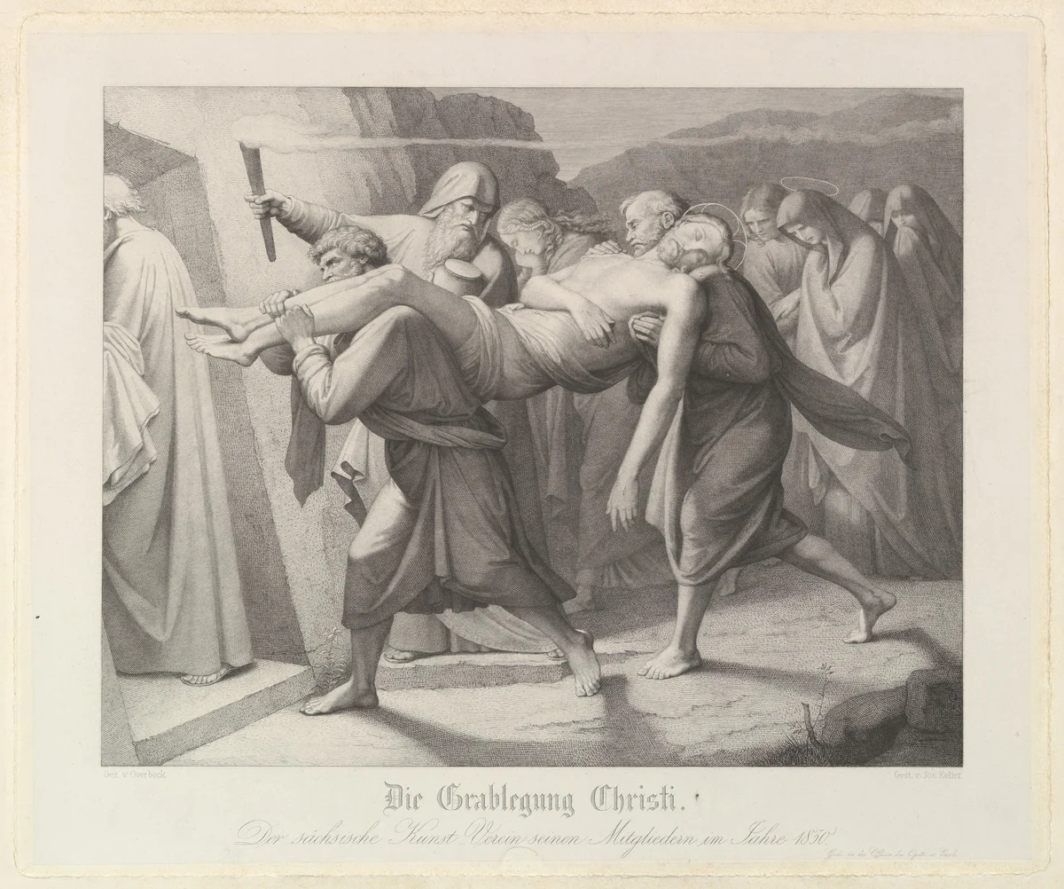 The Entombment by Johann Friedrich Overbeck, print, 1850
