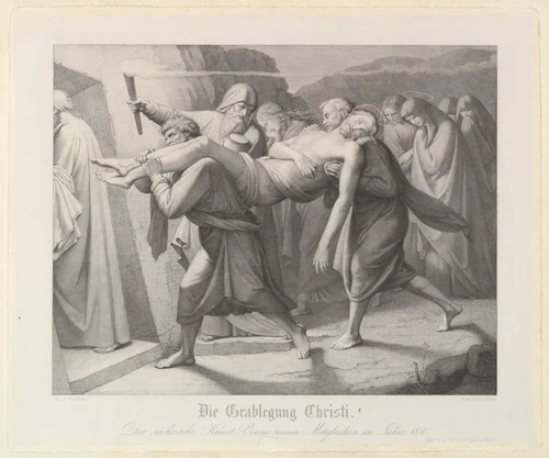The Entombment by Johann Friedrich Overbeck, print, 1850