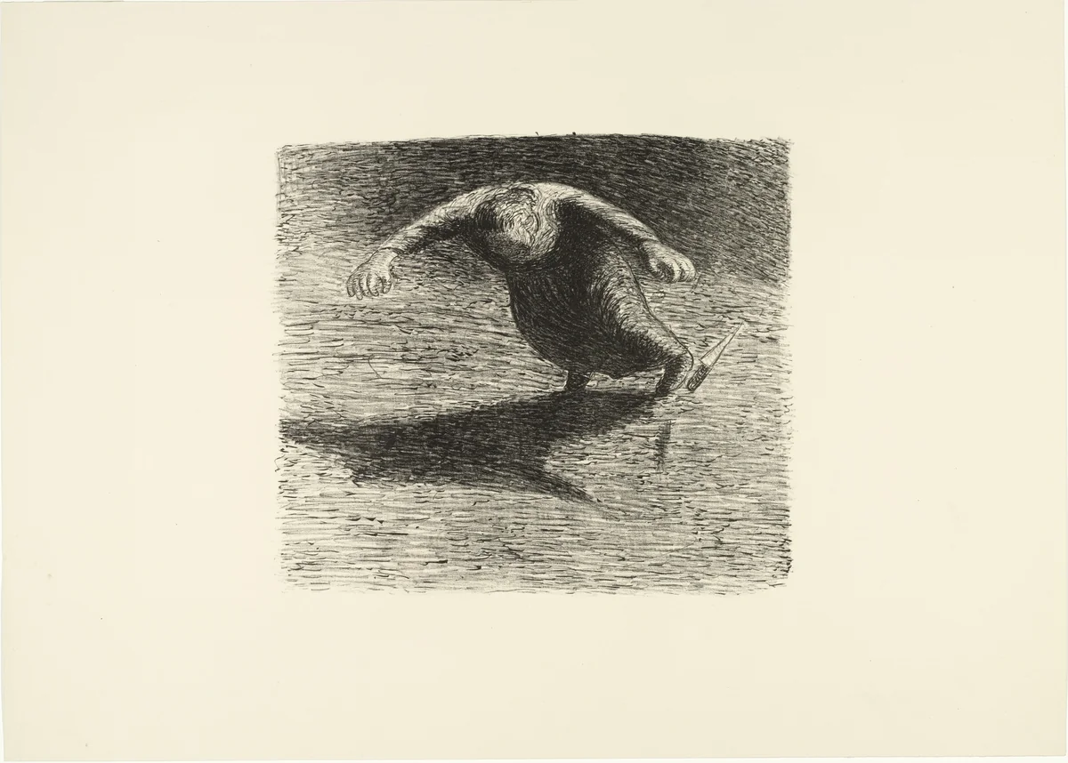 Woman Falling (Stürzende Frau) from The Dead Day (Der tote Tag) by Ernst Barlach, print, 1910