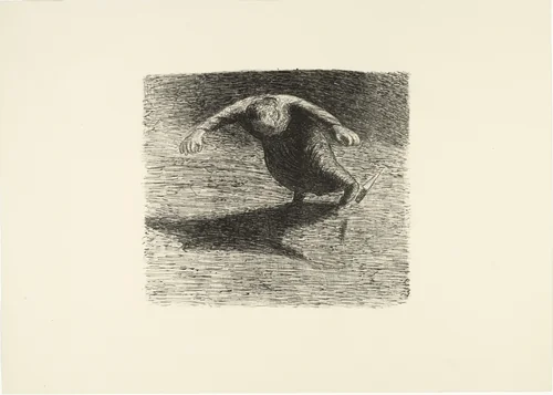Woman Falling (Stürzende Frau) from The Dead Day (Der tote Tag) by Ernst Barlach, print, 1910