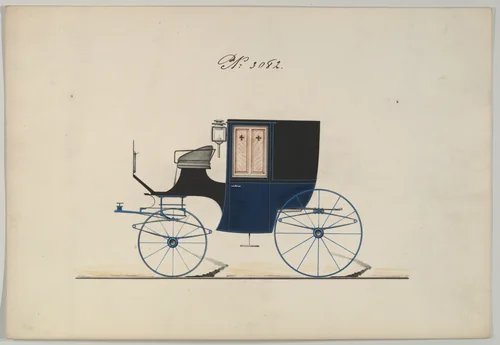 Brougham #3082 by Brewster & Co., drawing, 1874