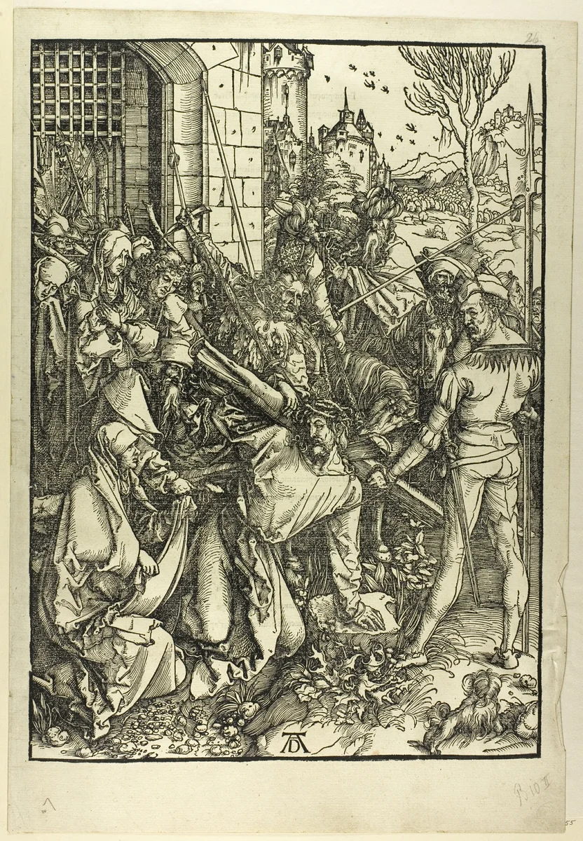 The Bearing of the Cross, from The Large Passion by Albrecht Dürer, print, 1498-1499