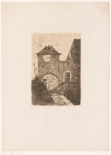 Toren met klok by Maria van Hohenzollern-Sigmaringen, print, 1868-1912