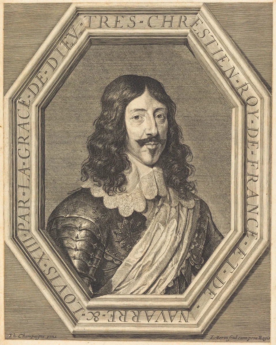 Louis XIII by Jean Morin; Philippe de Champaigne, print, 1600-1650