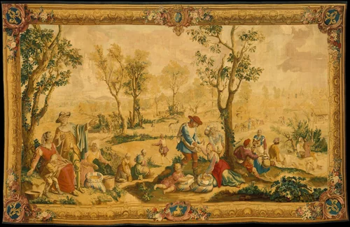 November from a set of The Months of Lucas by Master of the Months of Lucas, textile, 1732-1737