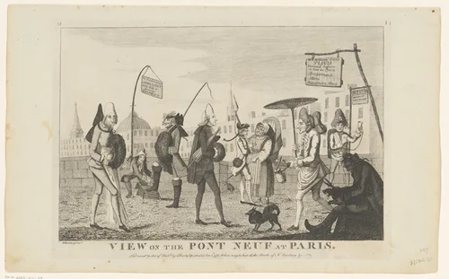 Straatventers op de Pont Neuf in Parijs by anonymous, other, 1771