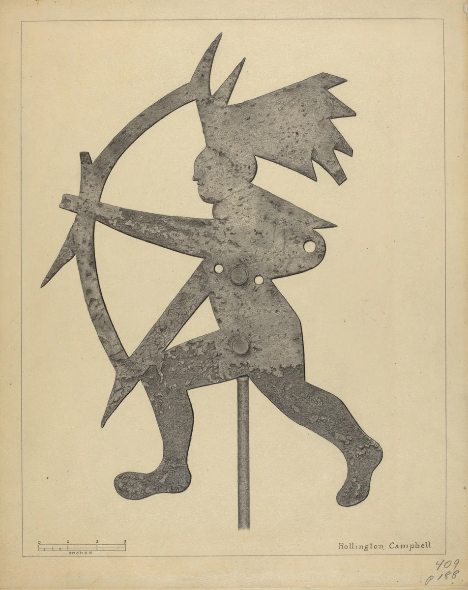 Weather Vane (Indian) by Rollington Campbell, index of american design, 1936