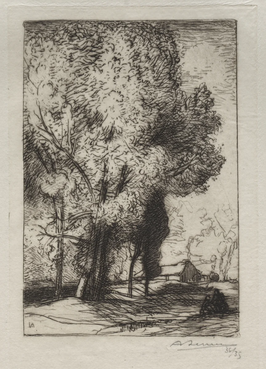 Bourrine dans les Peupliers by Auguste Louis Lepère, print, 1911