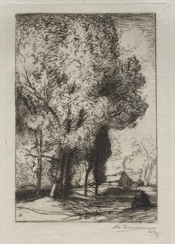 Bourrine dans les Peupliers by Auguste Louis Lepère, print, 1911