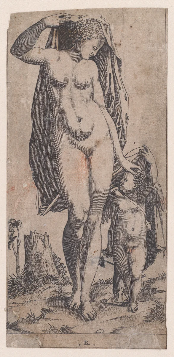 Venus and Cupid by René Boyvin, print, 1525-1600