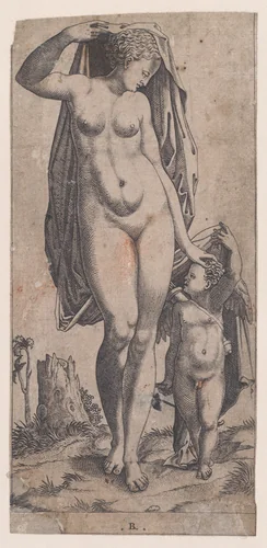 Venus and Cupid by René Boyvin, print, 1525-1600