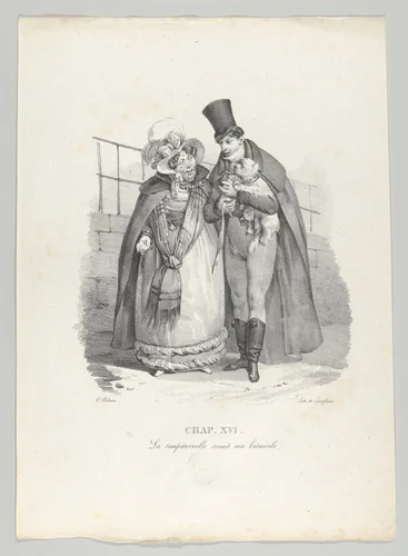 Chap. XVI: La simpiternelle serait ma bisaïeule (This woman could be my great-grandmother) by Victor Adam, print, 1824