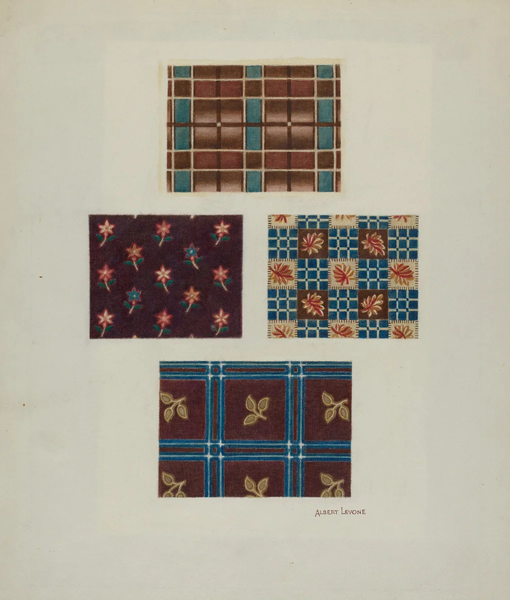 Cotton Prints by Albert Levone, index of american design, 1939