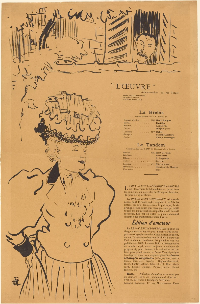 La Brebis; Le Tandem by Hermann Paul, print, 1896