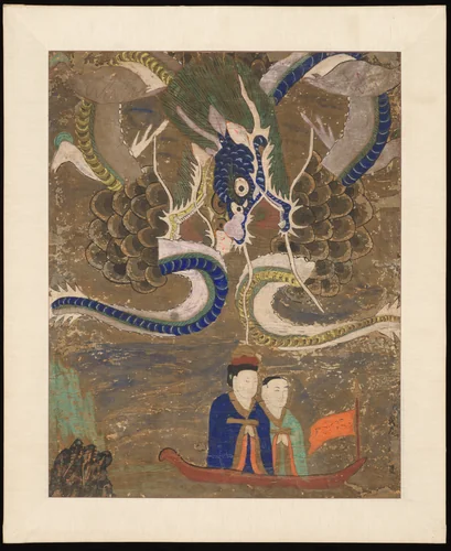 Figures with dragons by Unidentified Artist, painting, 1867-1933
