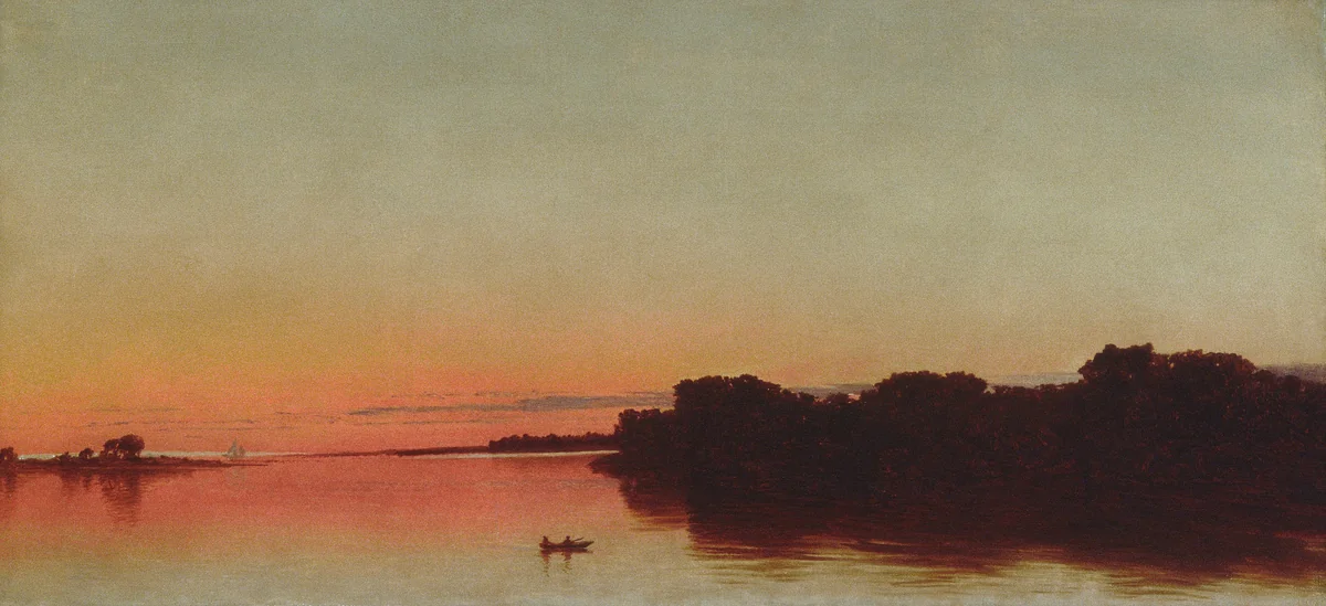 Twilight on the Sound, Darien, Connecticut by John Frederick Kensett, artwork, 1872