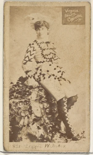 Card 851, Lizzie Webster, from the Actors and Actresses series (N45, Type 2) for Virginia Brights Cigarettes by Allen & Ginter, photograph, 1885-1891
