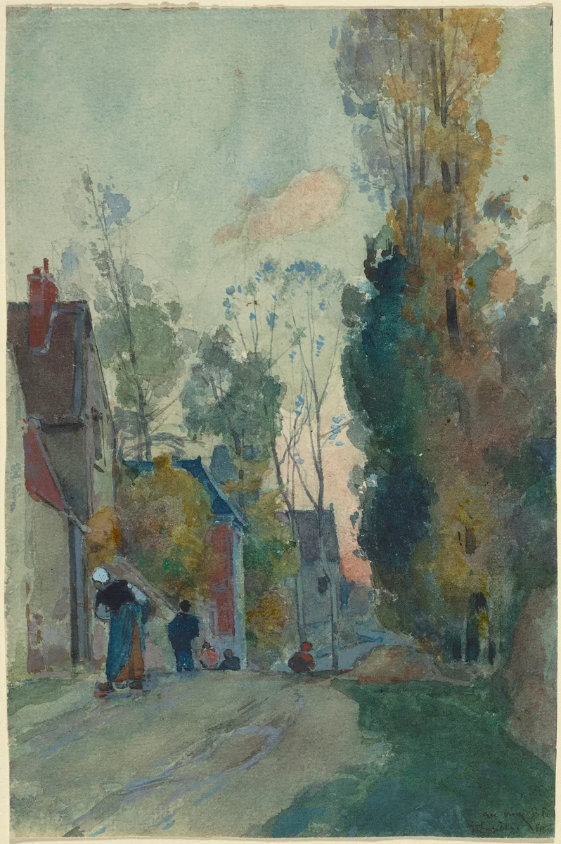 Rue de Jouy le Comte by Auguste Lepère, drawing, 1880