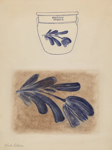 Crock by Yolande Delasser, index of american design, 1937