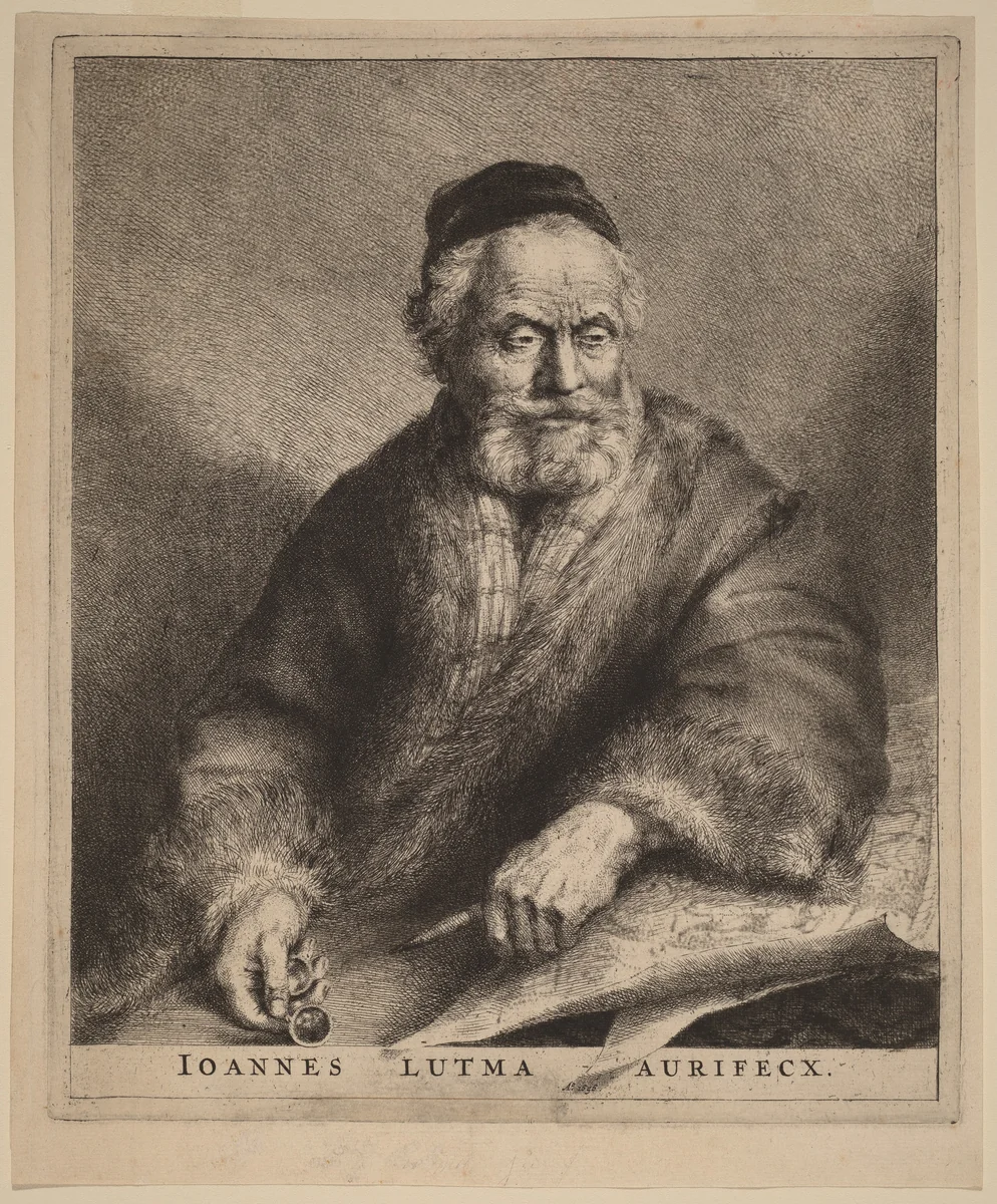 Jan Lutma the Elder by Jan Lutma II, print, 1656